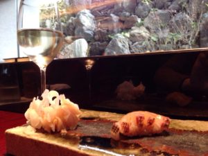 sushi and wine